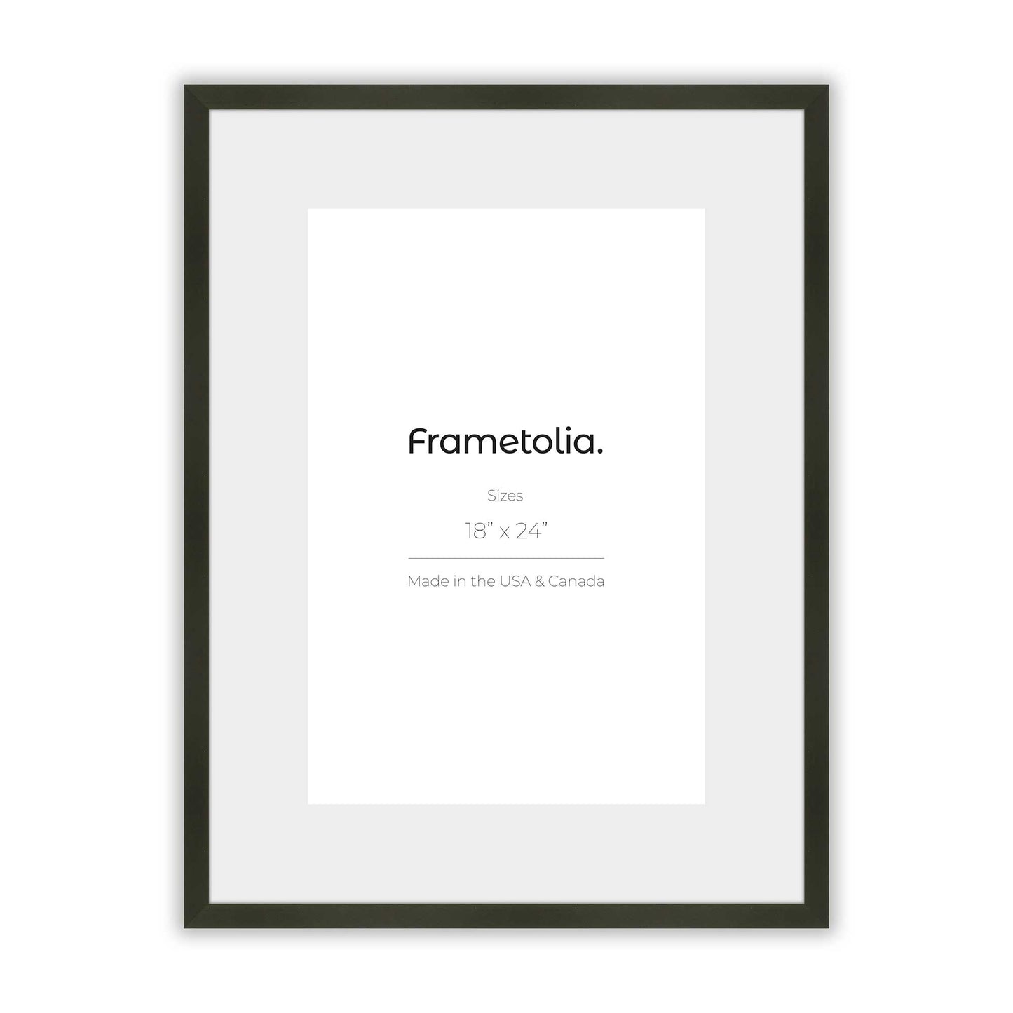 Satin Black Narrow Width Wall Frame