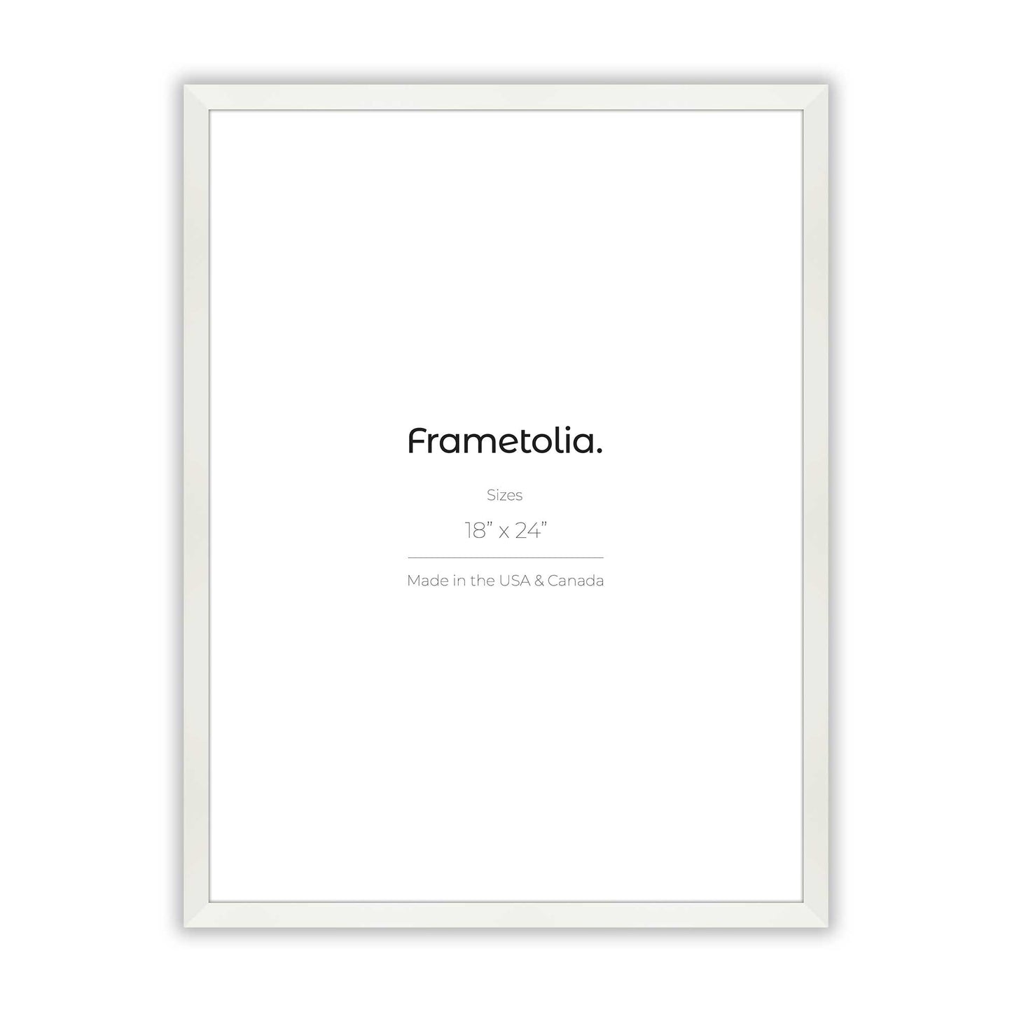 Opaque White Narrow Width Modern Wall Frame
