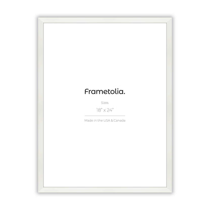 Opaque White Narrow Width Modern Wall Frame