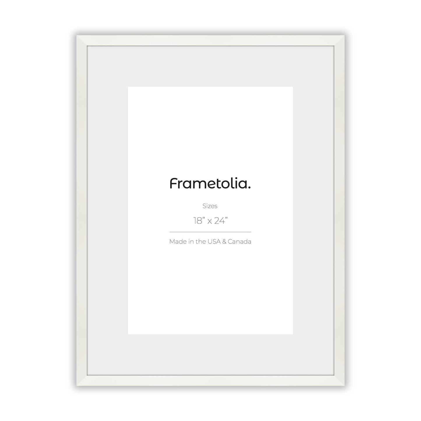 Opaque White Narrow Width Modern Wall Frame
