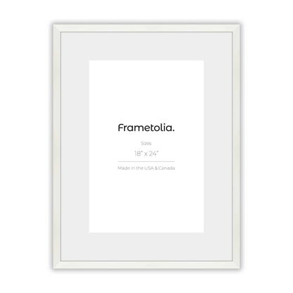 Opaque White Narrow Width Modern Wall Frame