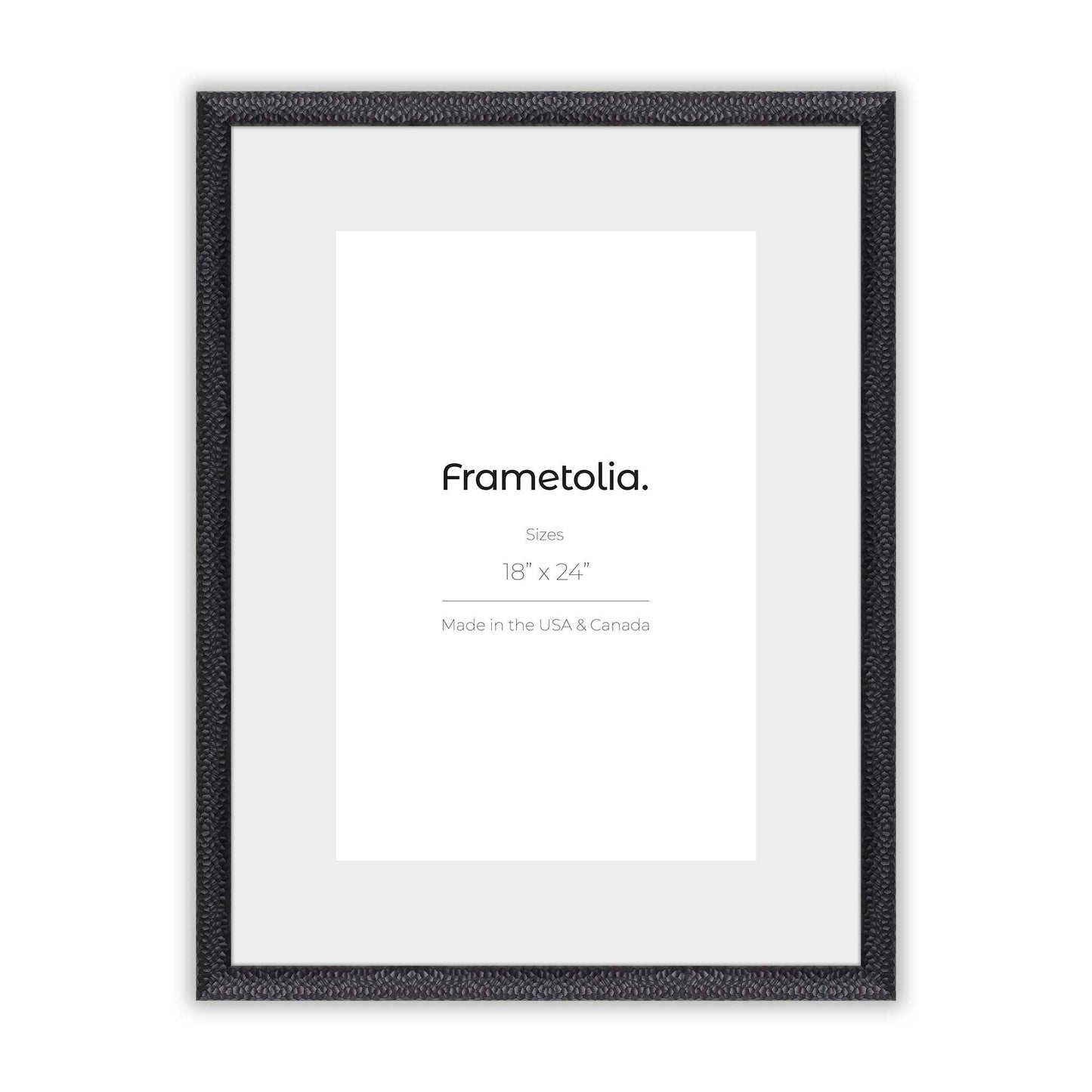 Hammered Black Medium Width Wall Frame