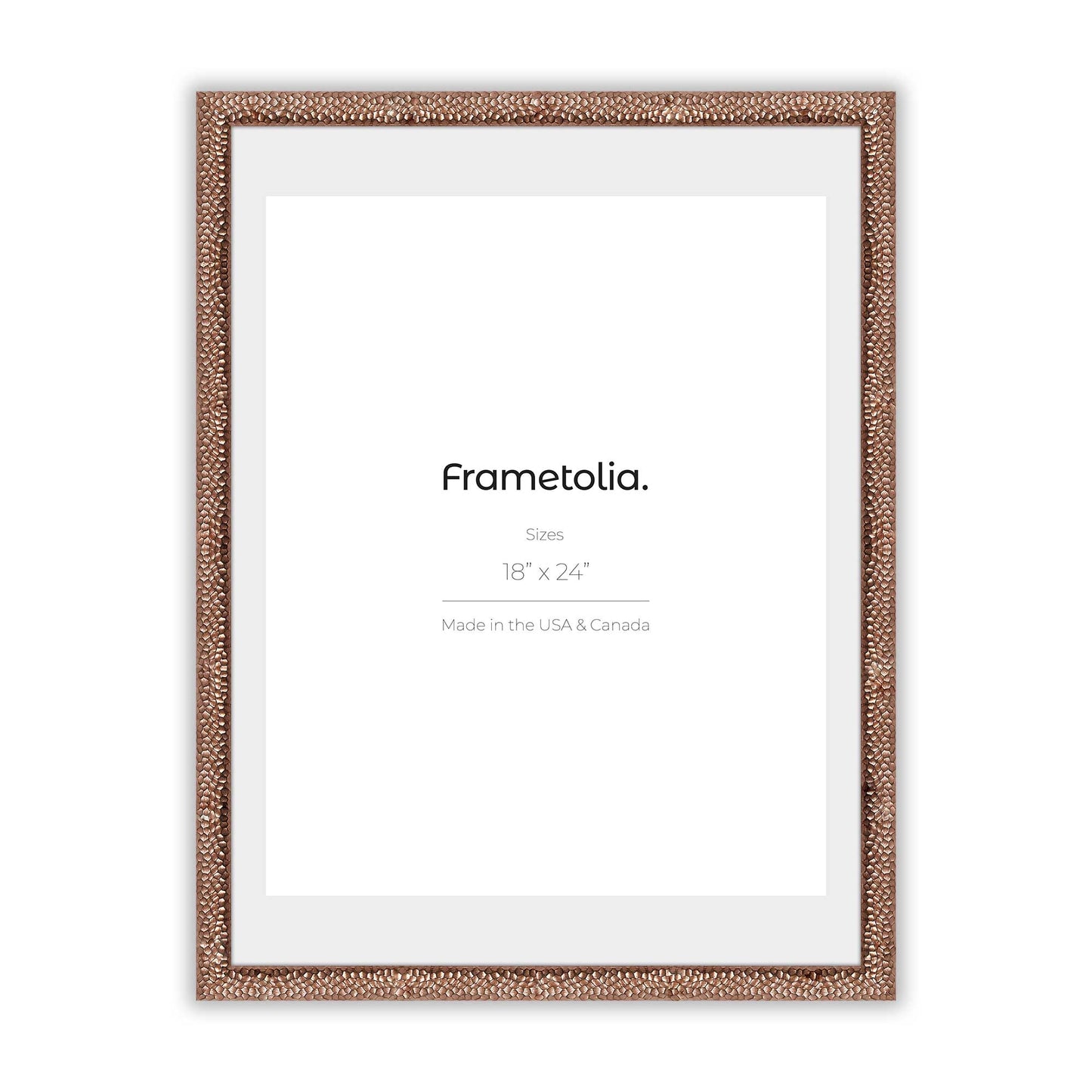 Hammered Champagne Medium Width Wall Frame