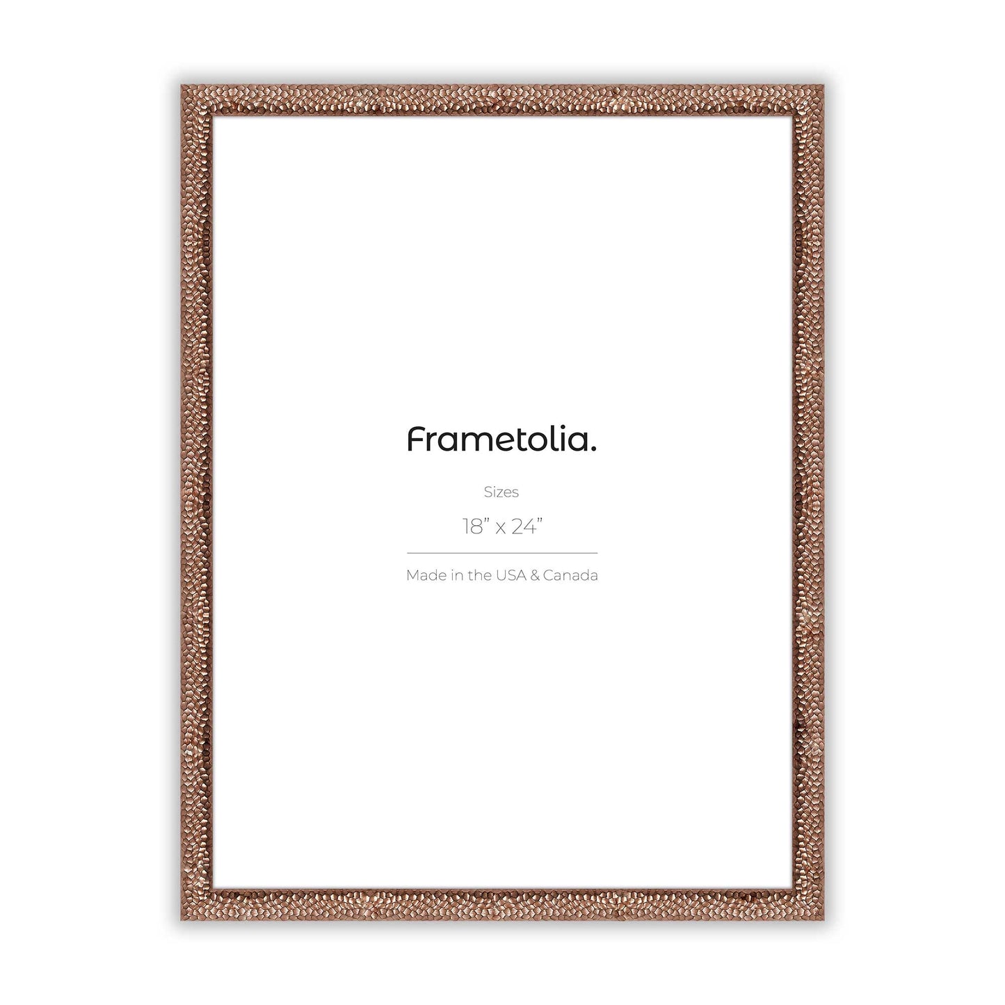 Hammered Champagne Medium Width Wall Frame