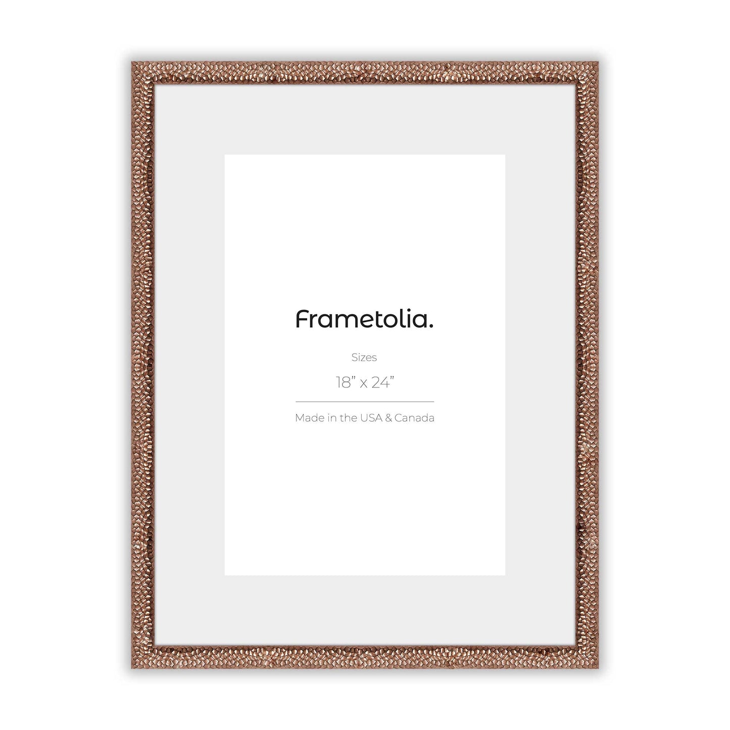 Hammered Champagne Medium Width Wall Frame
