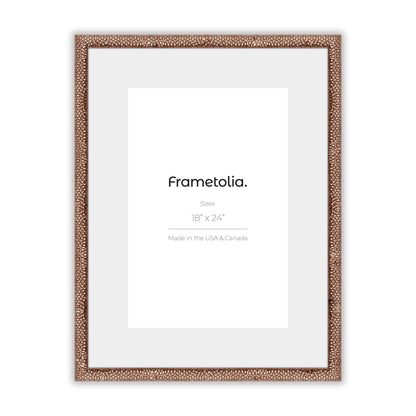 Hammered Champagne Medium Width Wall Frame