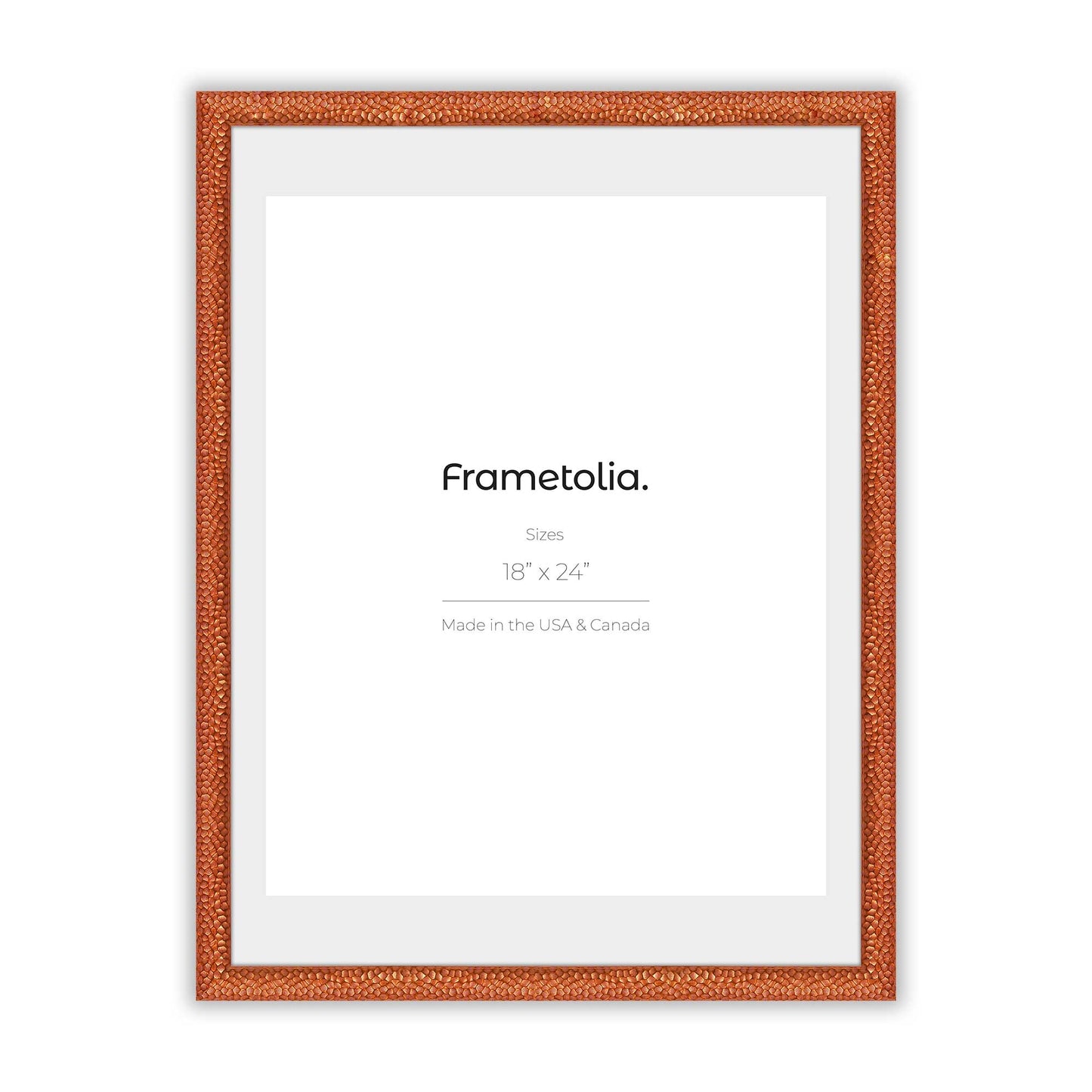 Hammered Copper Medium Width Wall Frame