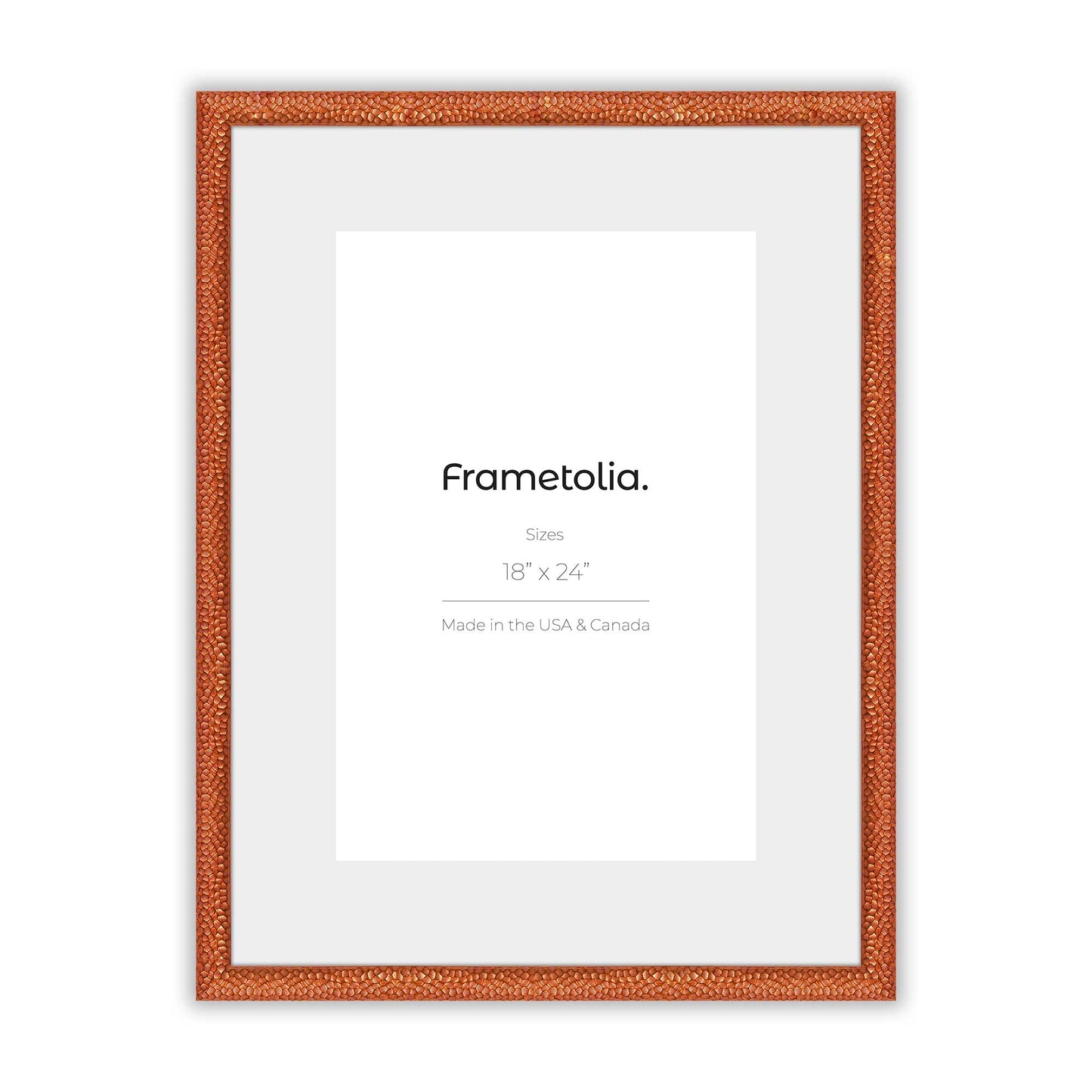 Hammered Copper Medium Width Wall Frame