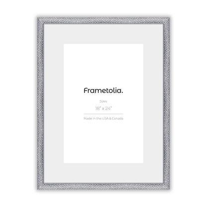 Hammered Silver Medium Width Wall Frame