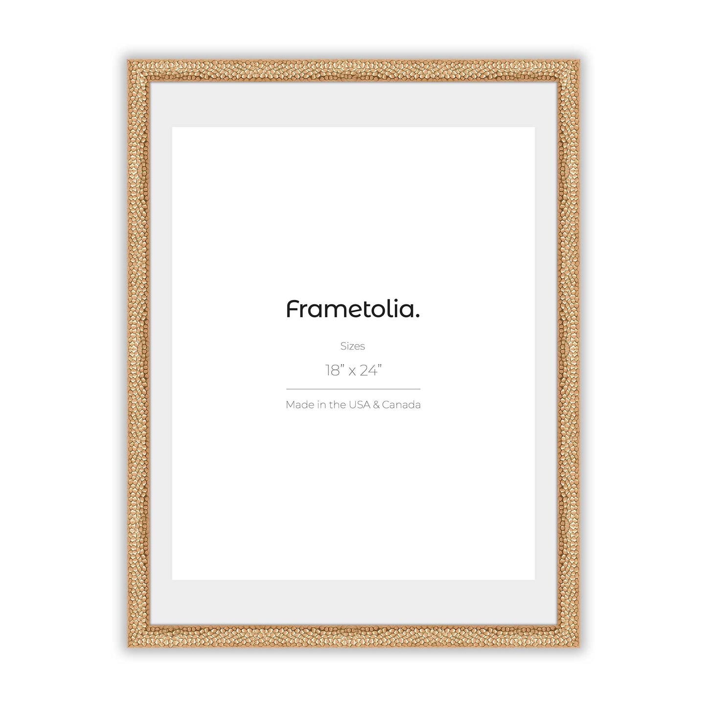 Hammered Gold Medium Width Wall Frame