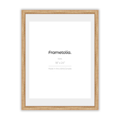 Hammered Gold Medium Width Wall Frame