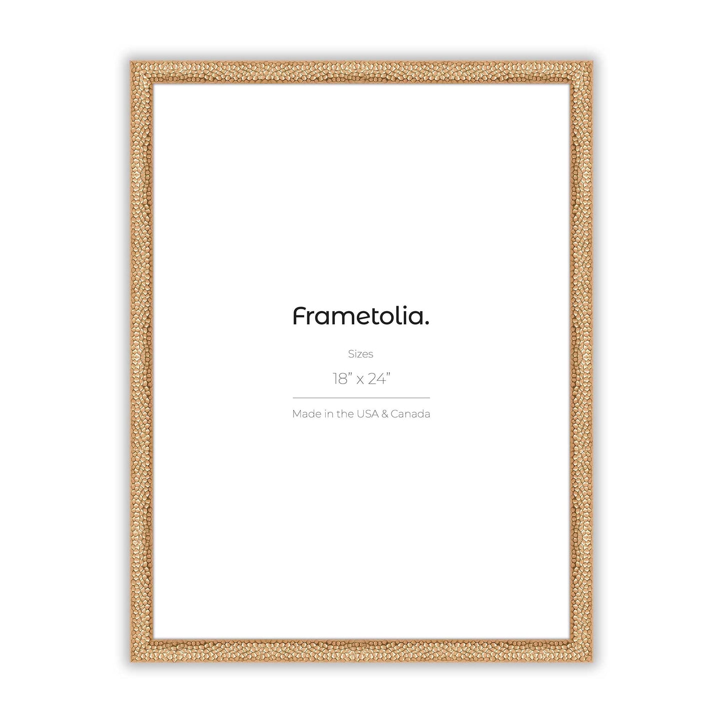 Hammered Gold Medium Width Wall Frame