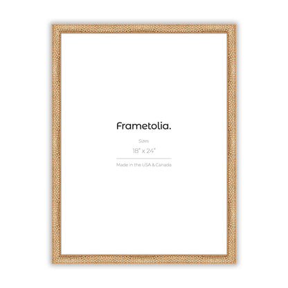 Hammered Gold Medium Width Wall Frame
