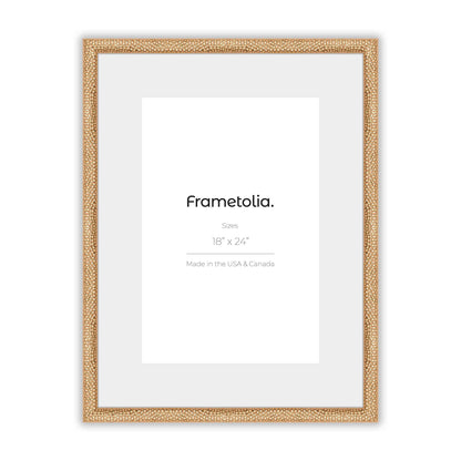 Hammered Gold Medium Width Wall Frame