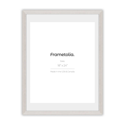 Opaque White Narrow Width Wall Frame