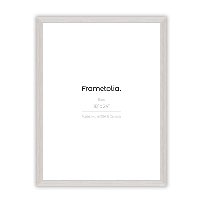 Opaque White Narrow Width Wall Frame