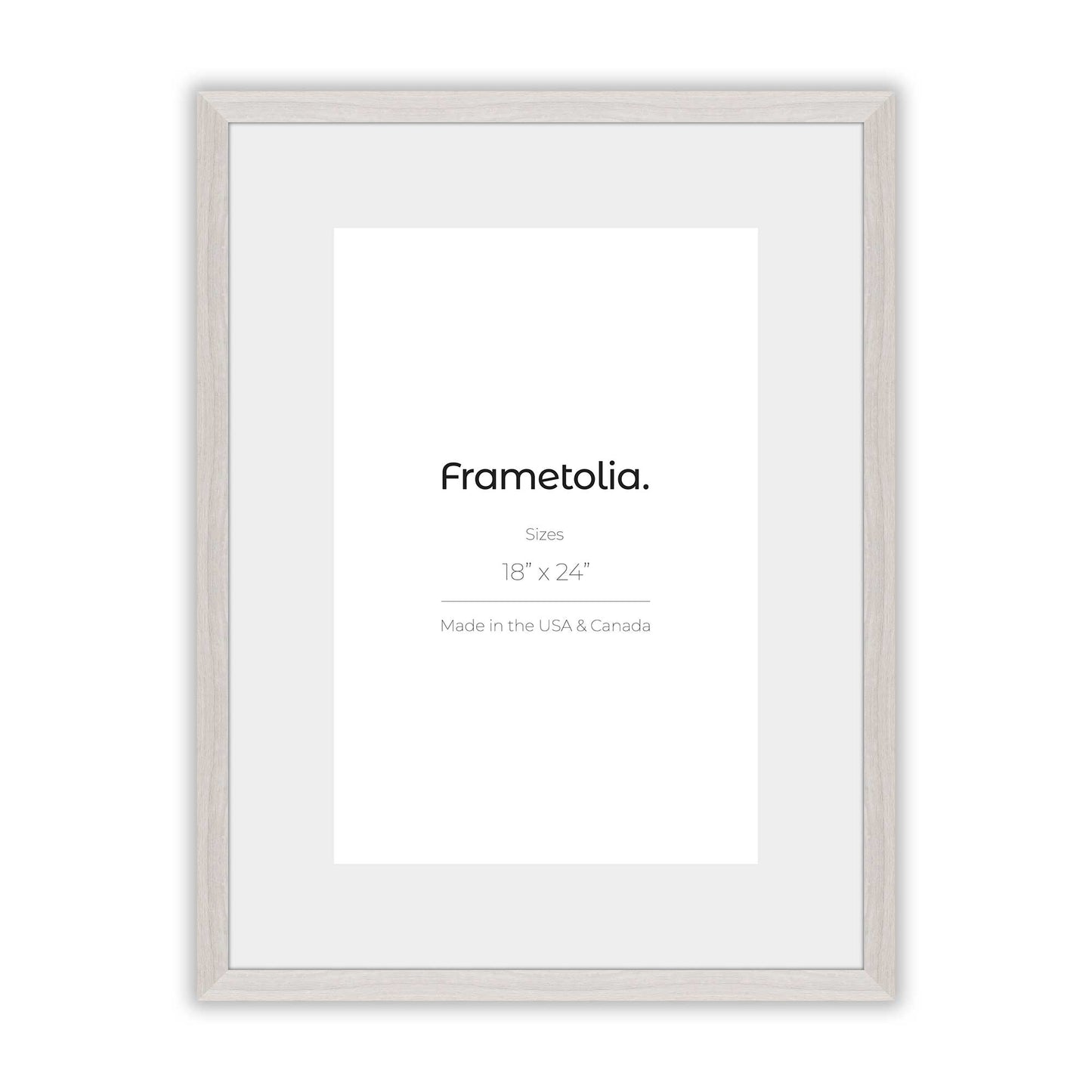 Opaque White Narrow Width Wall Frame