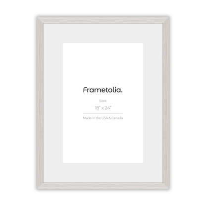 Opaque White Narrow Width Wall Frame