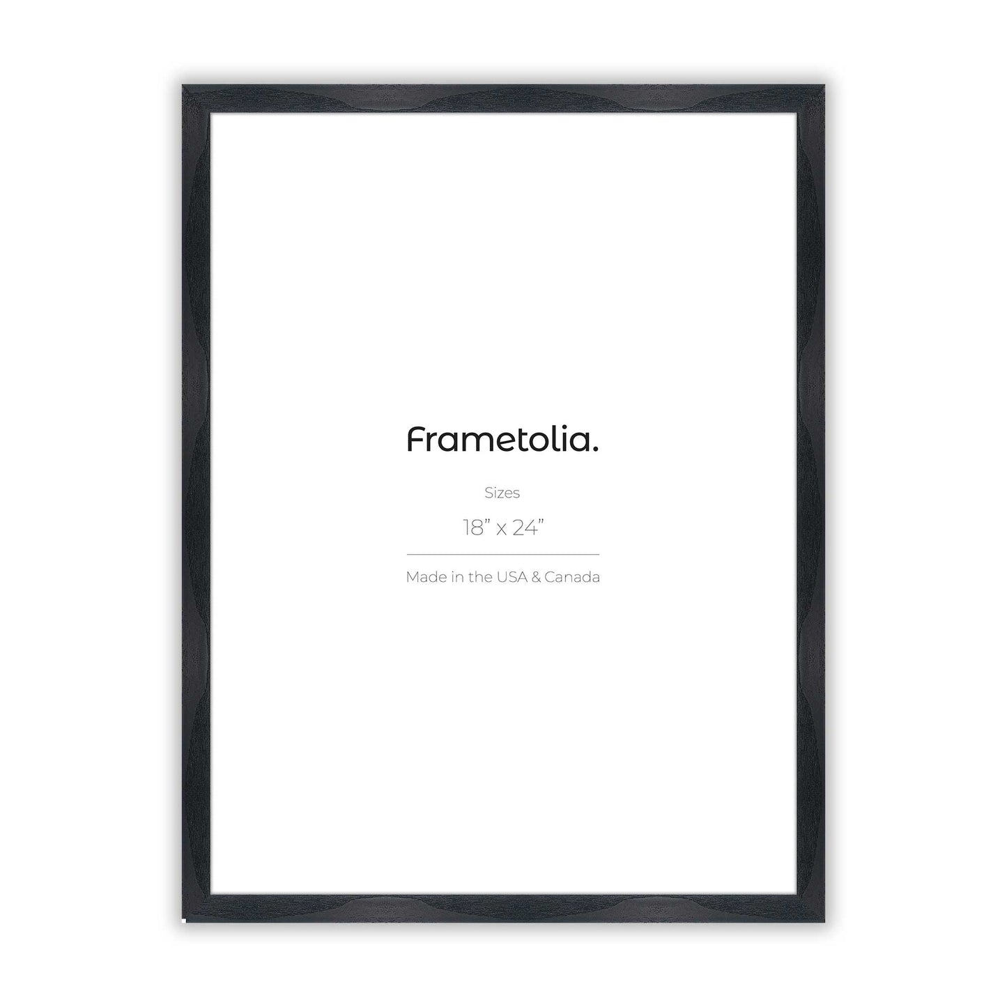 Opaque Black Narrow Width Wall Frame