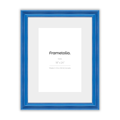 Seaport Blue Wide Width Wall Frame