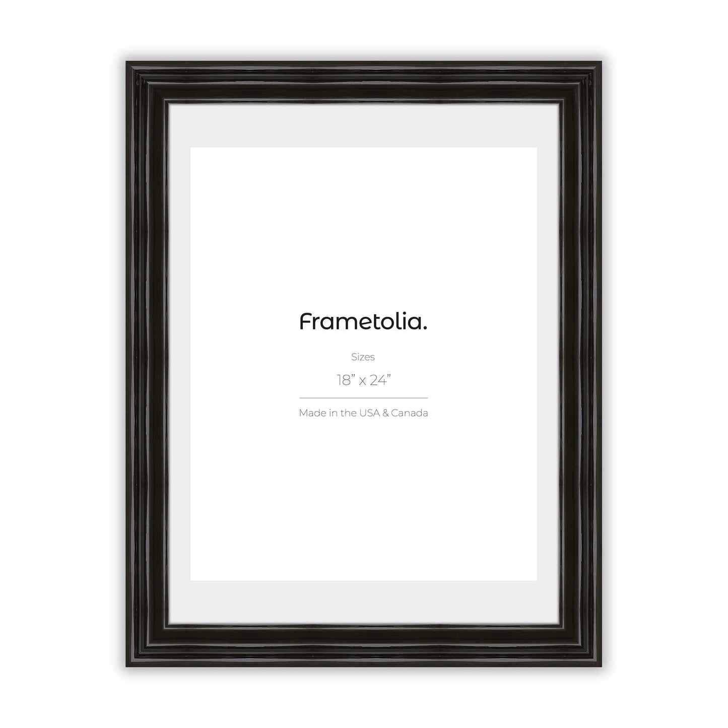 Electric Black Gloss Wide Width Wall Frame