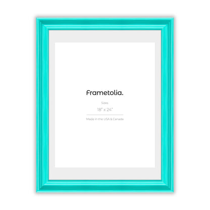 Capri Teal Wide Width Wall Frame
