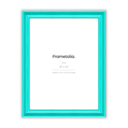 Capri Teal Wide Width Wall Frame
