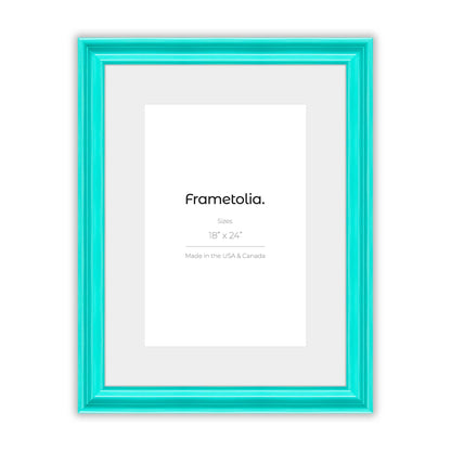 Capri Teal Wide Width Wall Frame
