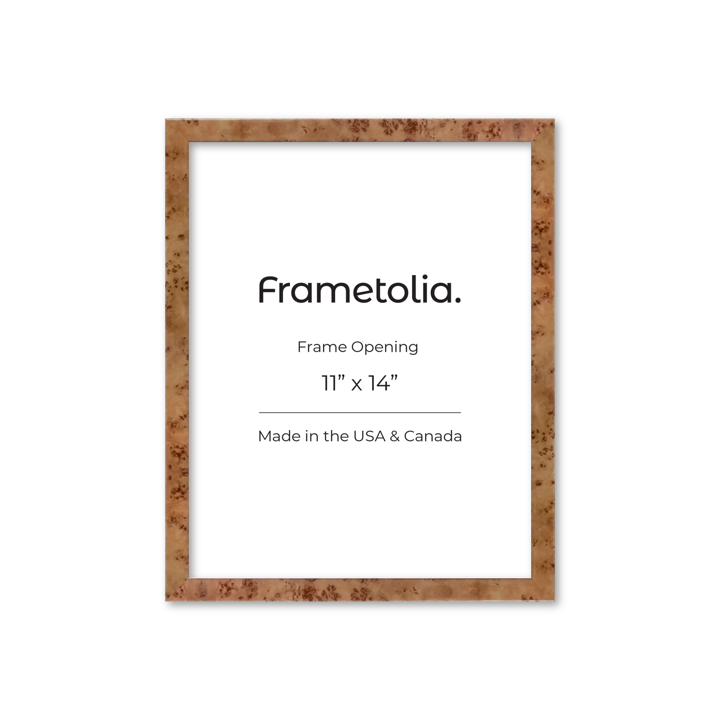 11" x 14" Golden Burlwood Verona Wall Frame