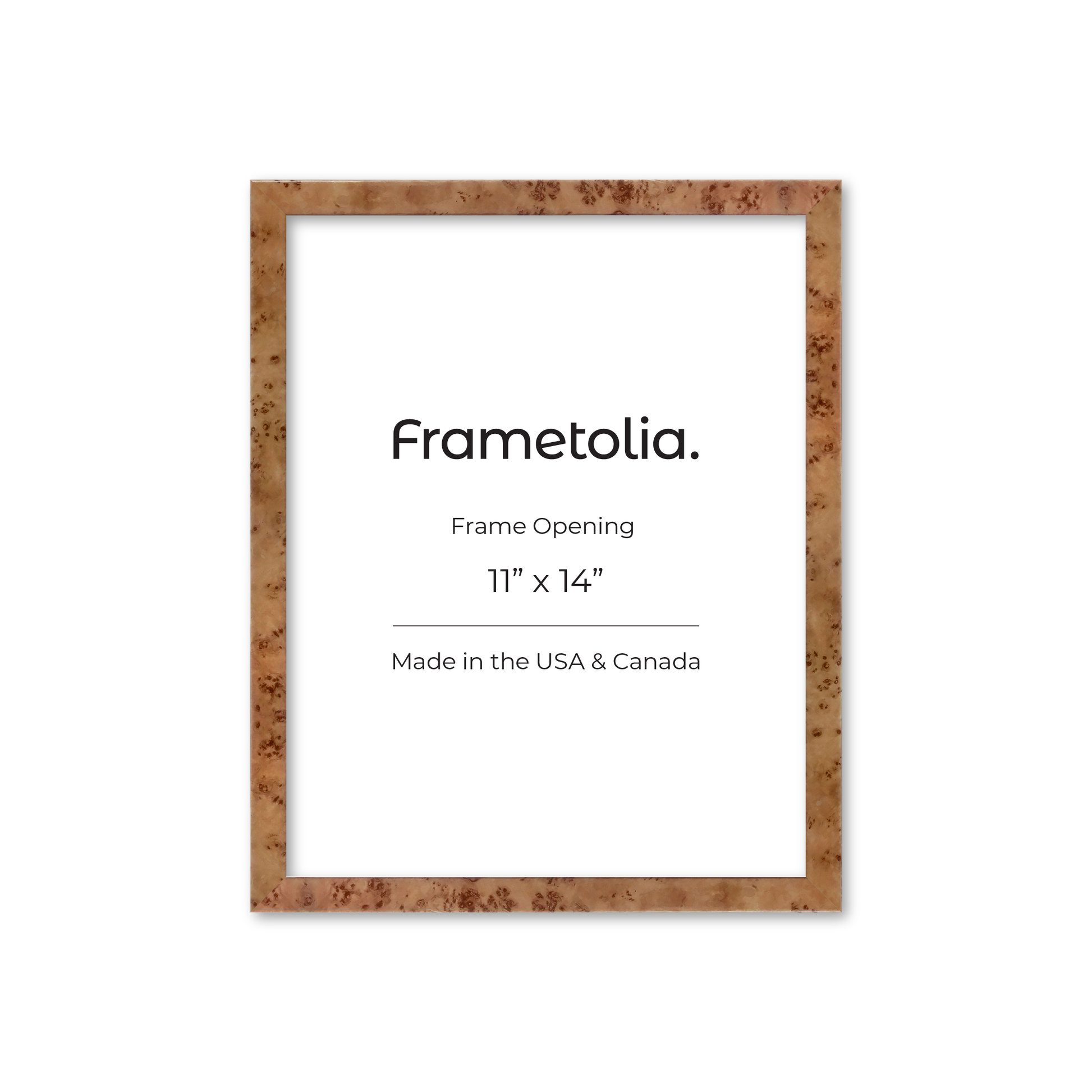 11" x 14" Golden Burlwood Verona Wall Frame