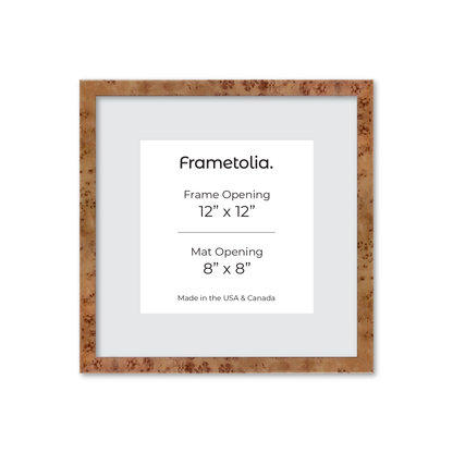 12" x 12" Golden Burlwood Verona Wall Frame