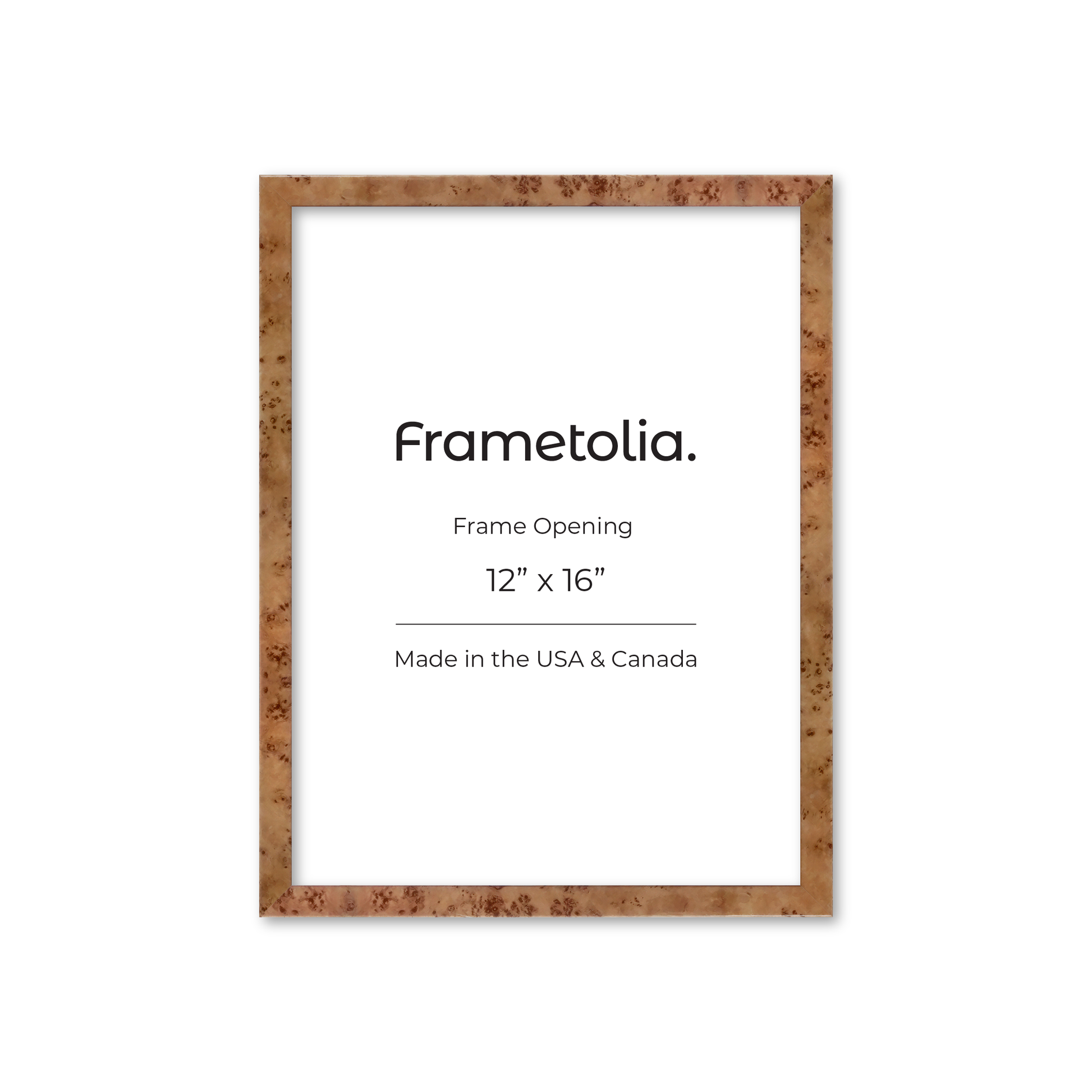 12" x 16" Golden Burlwood Verona Wall Frame