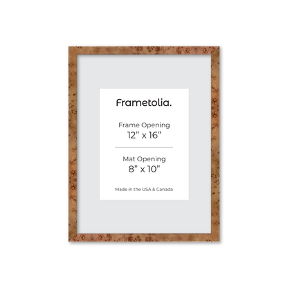 12" x 16" Golden Burlwood Verona Wall Frame