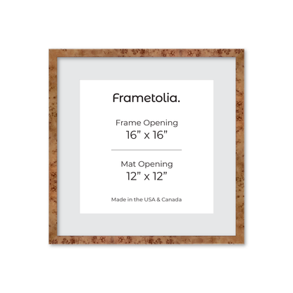 16" x 16" Golden Burlwood Verona Wall Frame