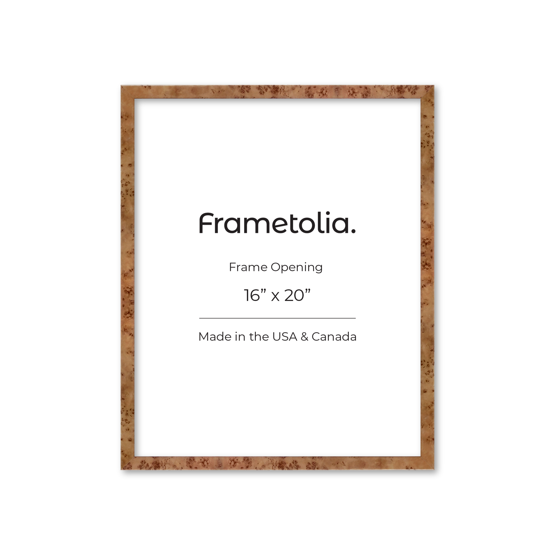16" x 20" Golden Burlwood Verona Wall Frame