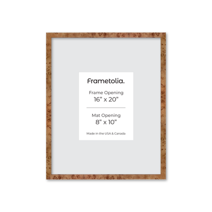 16" x 20" Golden Burlwood Verona Wall Frame