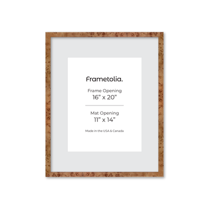 16" x 20" Golden Burlwood Verona Wall Frame