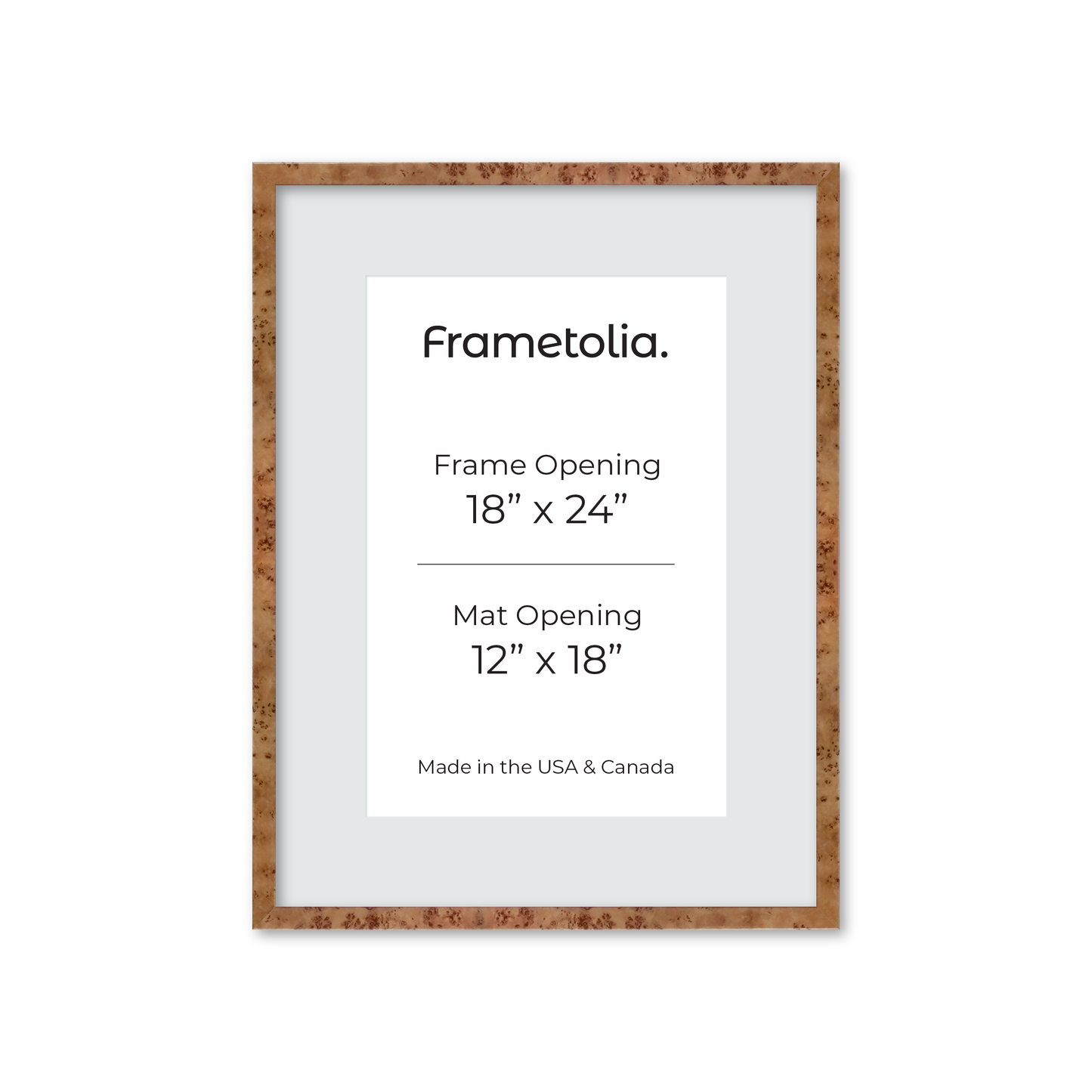 18" x 24" Golden Burlwood Verona Wall Frame