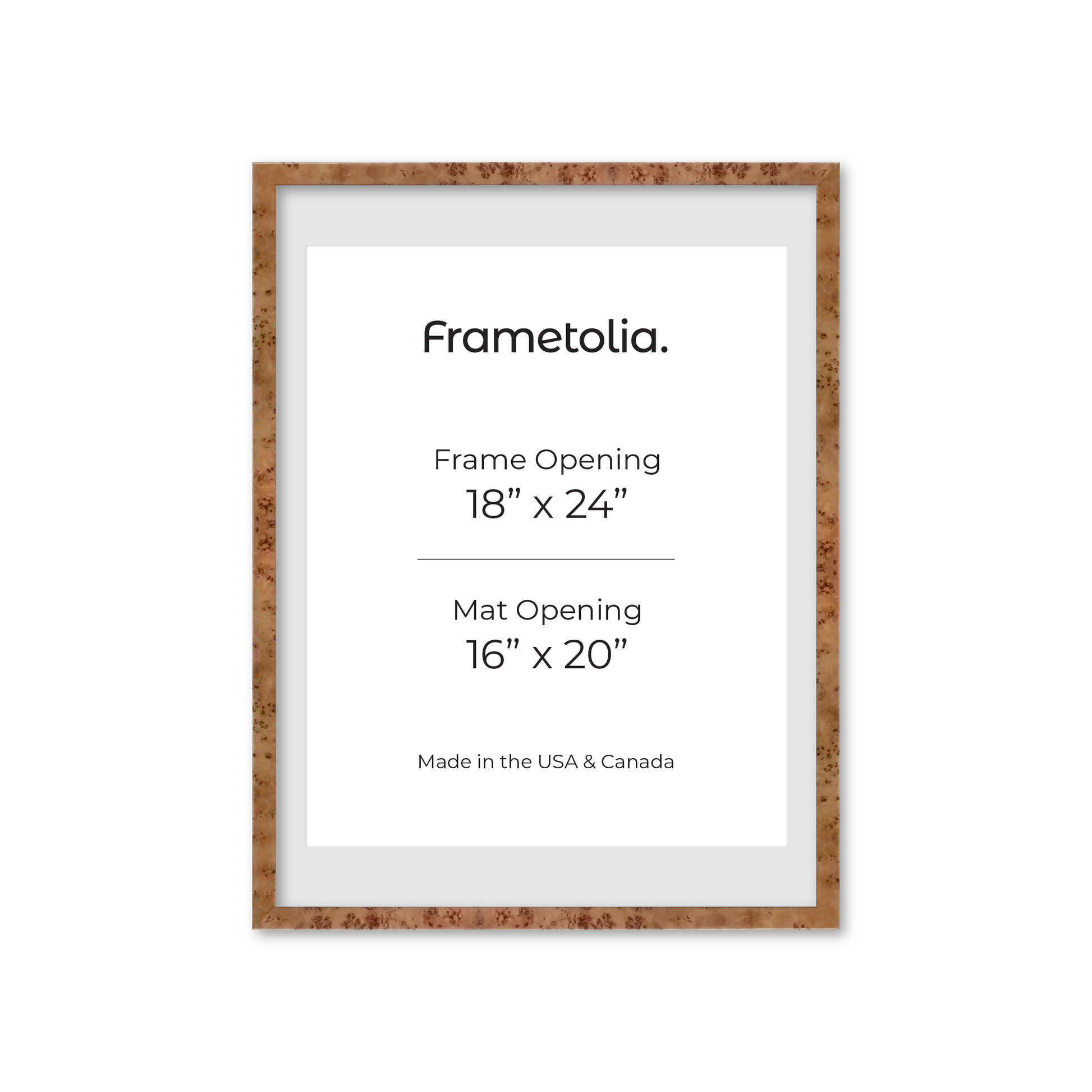 18" x 24" Golden Burlwood Verona Wall Frame
