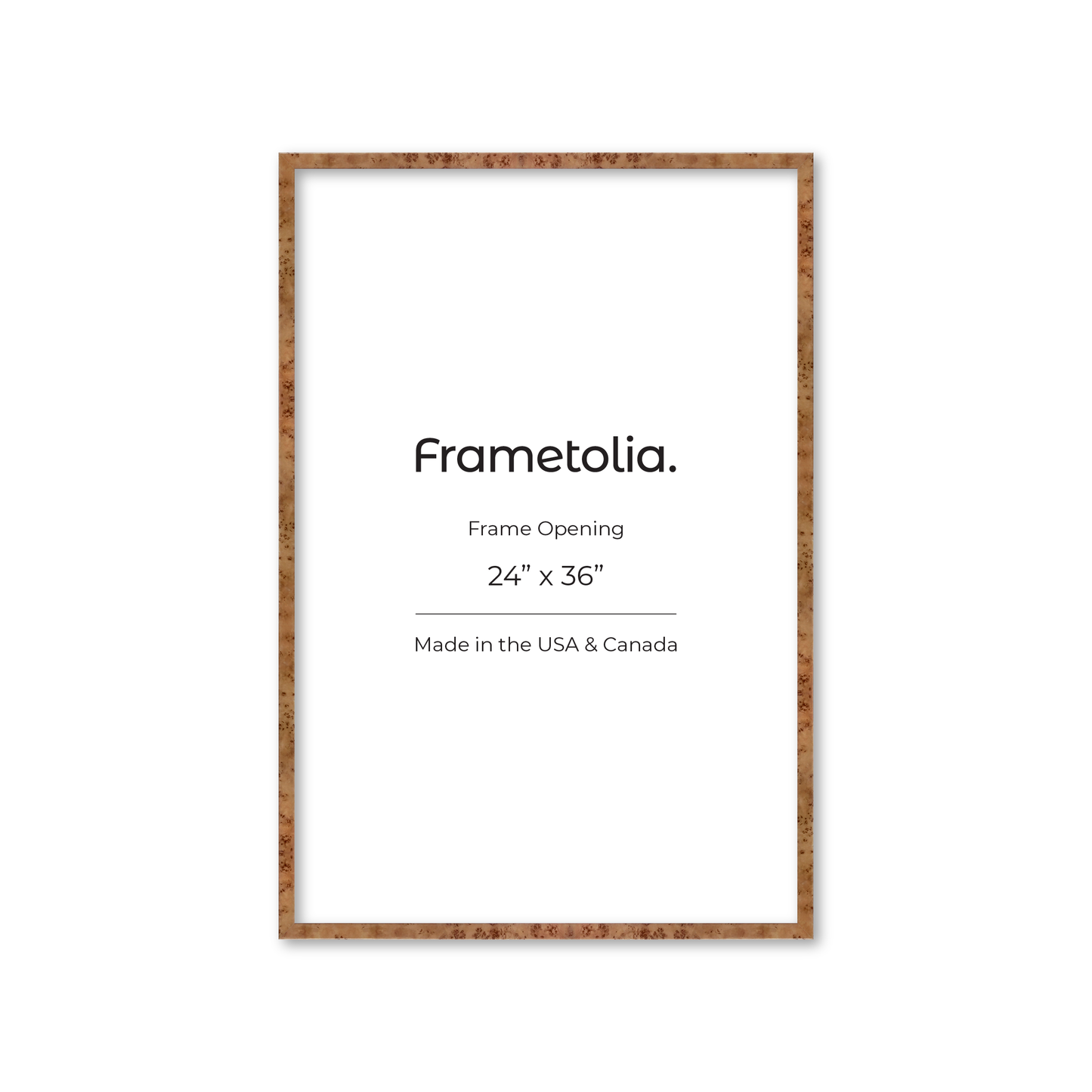 24" x 36" Golden Burlwood Verona Wall Frame