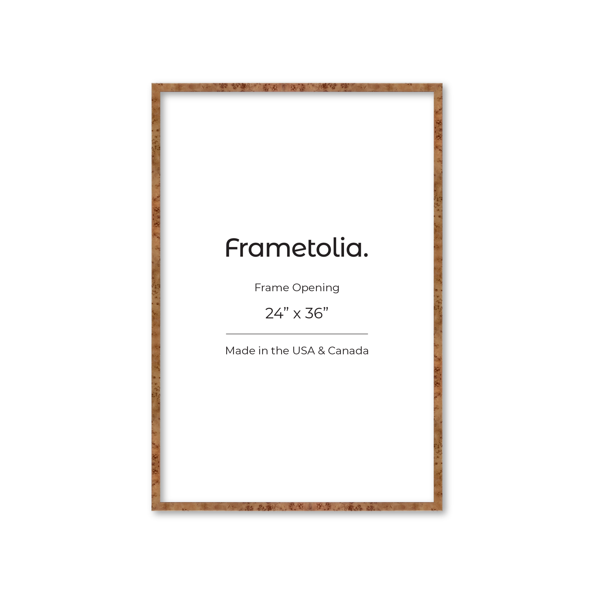 24" x 36" Golden Burlwood Verona Wall Frame