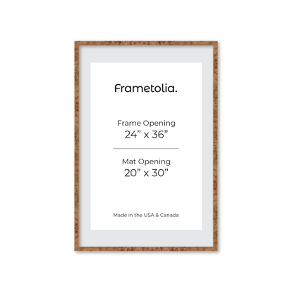 24" x 36" Golden Burlwood Verona Wall Frame