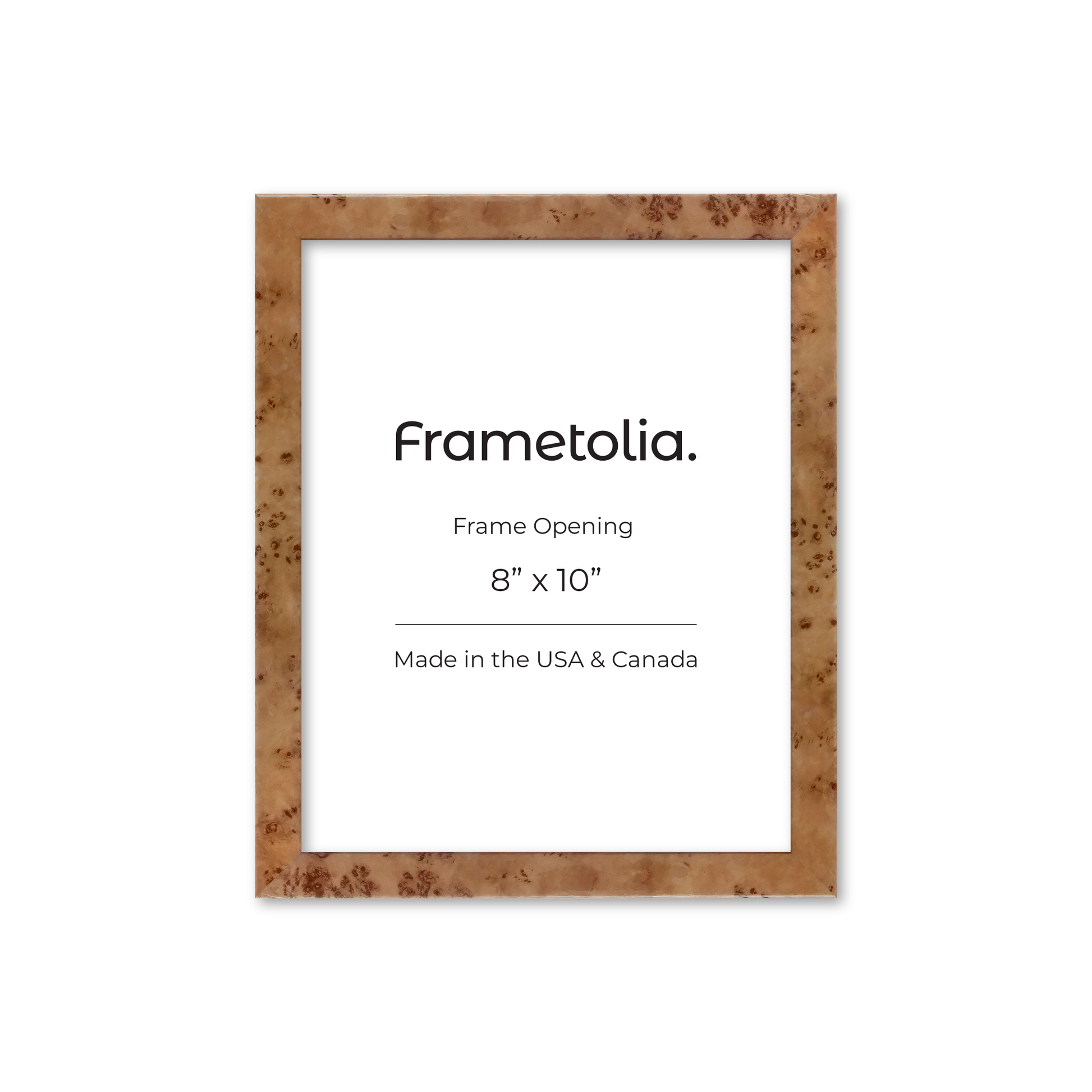 8" x 10" Golden Burlwood Verona Wall Frame
