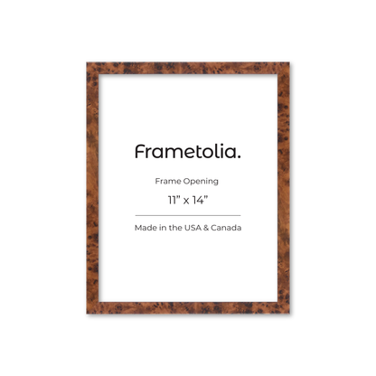 11" x 14" Amber Burlwood Verona Wall Frame