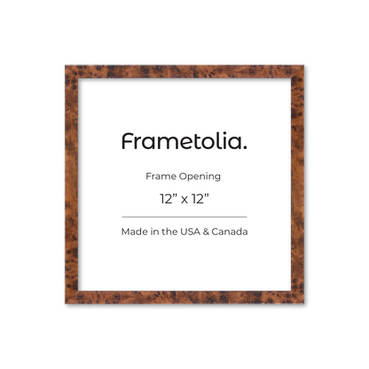 12" x 12" Amber Burlwood Verona Wall Frame