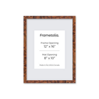 12" x 16" Amber Burlwood Verona Wall Frame