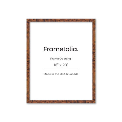 16" x 20" Amber Burlwood Verona Wall Frame