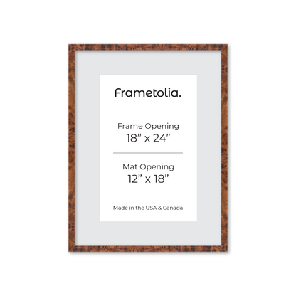 18" x 24" Amber Burlwood Verona Wall Frame