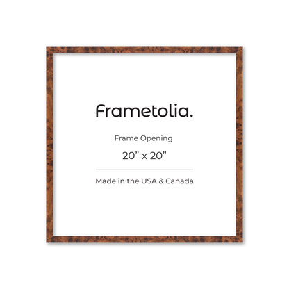 20" x 20" Amber Burlwood Verona Wall Frame