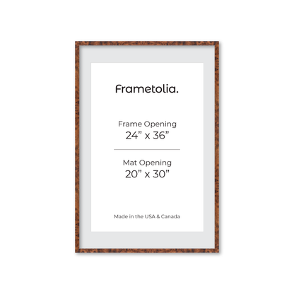 24" x 36" Amber Burlwood Verona Wall Frame